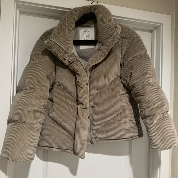 Aritzia Corduroy Down Puffer Jacket - Picture 2 of 16